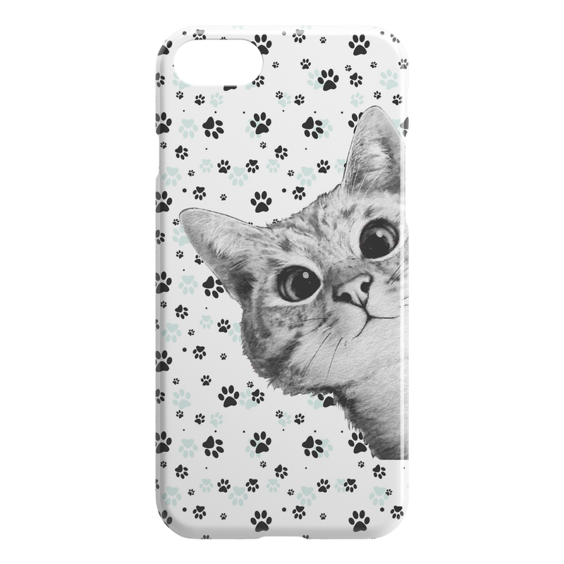 Cat Black White iPhone Case teelaunch