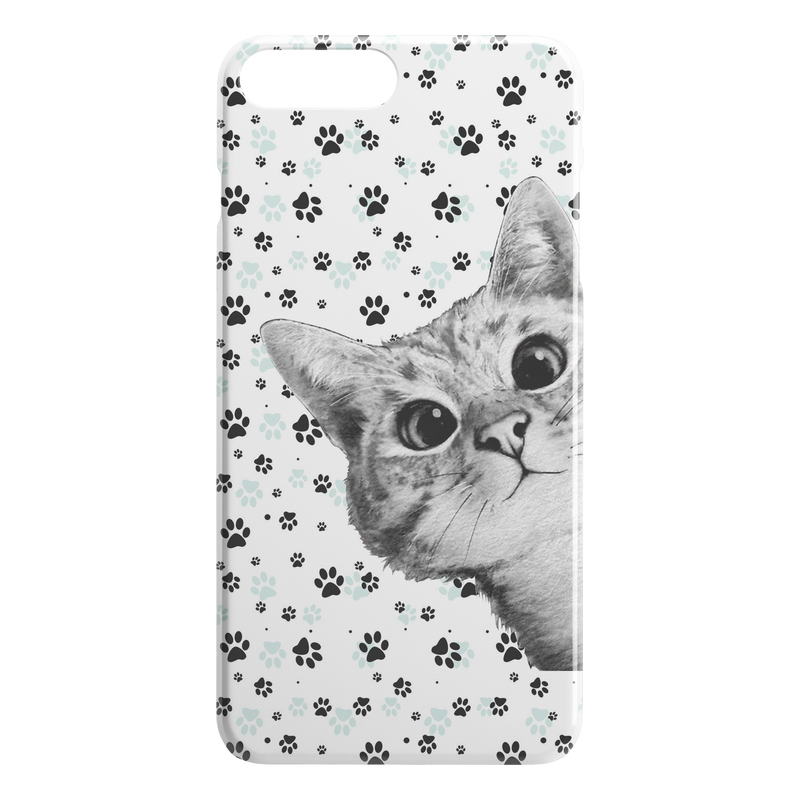 Cat Black White iPhone Case teelaunch