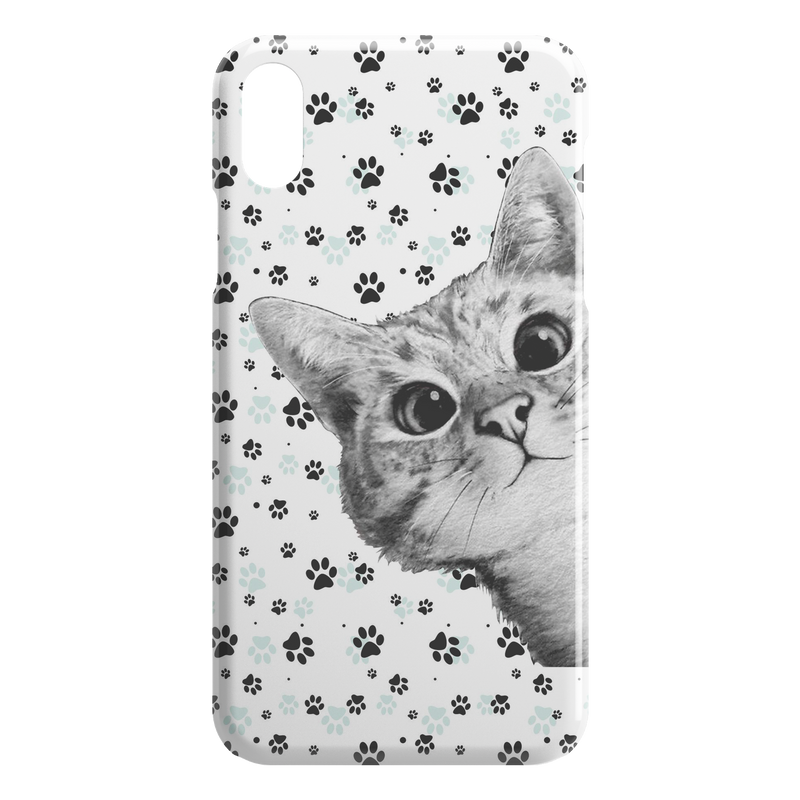 Cat Black White iPhone Case teelaunch