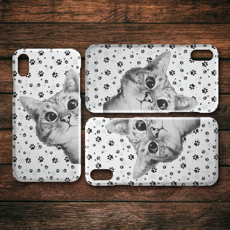 Cat Black White iPhone Case teelaunch