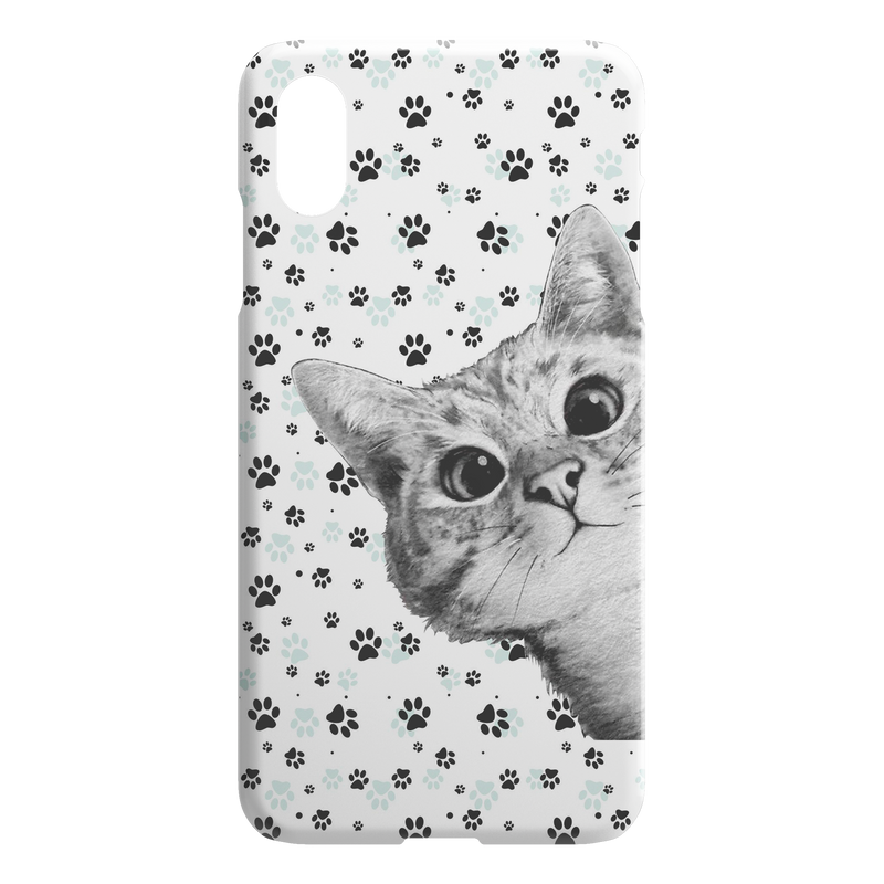 Cat Black White iPhone Case teelaunch