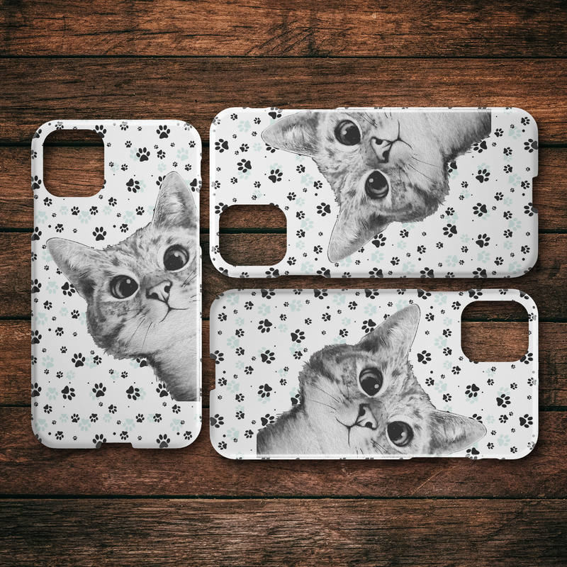 Cat Black White iPhone Case teelaunch