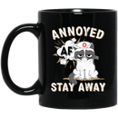 Cat Coffee Mug AF Annoyed Stay Away Kitties Lovers 11oz - 15oz Black Mug CustomCat