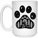 Cat Coffee Mug Cat Girl And Cat Sitting Together In Cat Foot Snow Christmas Tree Gift 11oz - 15oz White Mug CustomCat