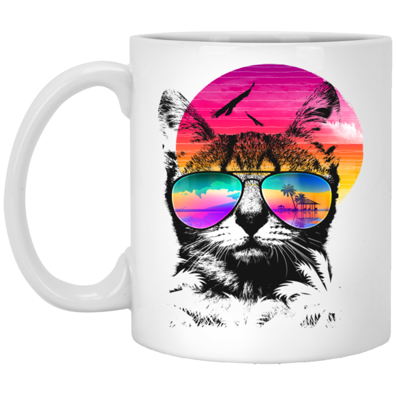 Cat Coffee Mug Cat Hawaii Lovers 11oz - 15oz White Mug CustomCat