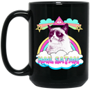 Cat Coffee Mug Cat Kitten Face Hail Satan For Cat Lovers 11oz - 15oz Black Mug CustomCat
