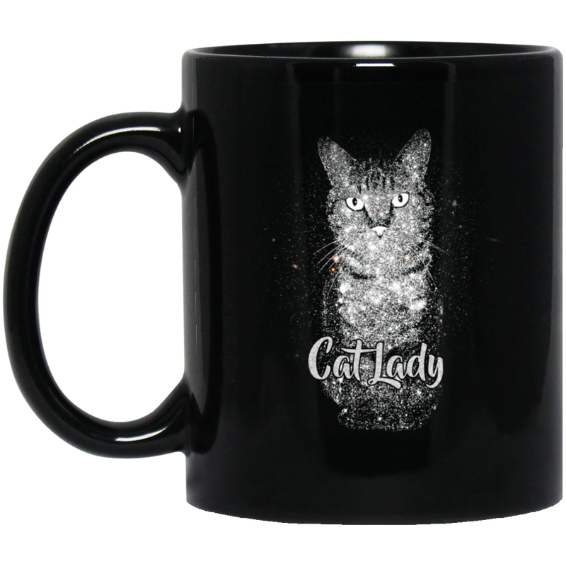 Cat Coffee Mug Cat Lady 11oz - 15oz Black Mug CustomCat