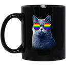 Cat Coffee Mug Cat LGBT 11oz - 15oz Black Mug CustomCat