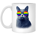Cat Coffee Mug Cat LGBT 11oz - 15oz White Mug CustomCat