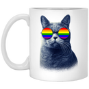 Cat Coffee Mug Cat LGBT 11oz - 15oz White Mug CustomCat
