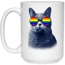 Cat Coffee Mug Cat LGBT 11oz - 15oz White Mug CustomCat