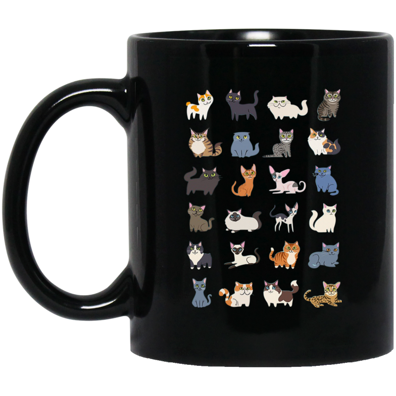 Cat Coffee Mug Cat Lovers 11oz - 15oz Black Mug CustomCat
