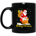 Cat Coffee Mug Cat Meowy Christmas Santa Claus With Cats Ugly Sweater Cute Xmas Party 11oz - 15oz Black Mug CustomCat