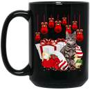 Cat Coffee Mug Cat Merry Christmas 11oz - 15oz Black Mug CustomCat