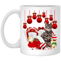 Cat Coffee Mug Cat Merry Christmas 11oz - 15oz White Mug CustomCat