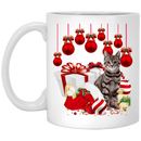 Cat Coffee Mug Cat Merry Christmas 11oz - 15oz White Mug CustomCat