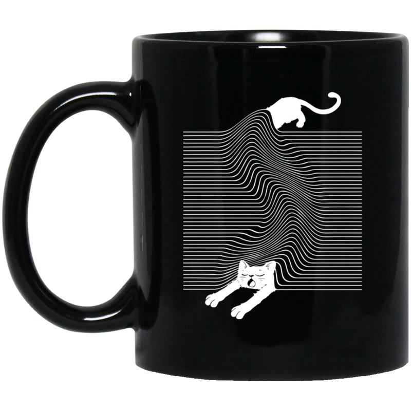 Cat Coffee Mug Cat Rhythm Art Kitten Lovers 11oz - 15oz Black Mug CustomCat