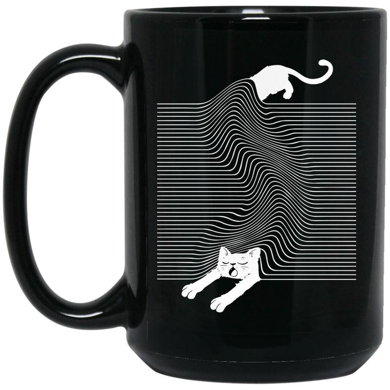 Cat Coffee Mug Cat Rhythm Art Kitten Lovers 11oz - 15oz Black Mug CustomCat