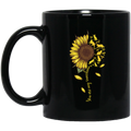 Cat Coffee Mug Cat Sunflower 11oz - 15oz Black Mug CustomCat