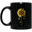 Cat Coffee Mug Cat Sunflower 11oz - 15oz Black Mug CustomCat