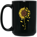 Cat Coffee Mug Cat Sunflower 11oz - 15oz Black Mug CustomCat