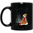 Cat Coffee Mug Cat Under Snow Merry Christmas 11oz - 15oz Black Mug CustomCat