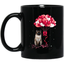 Cat Coffee Mug Funny Cats Love Balloon Funny Valentine's Day Gift 11oz - 15oz Black Mug CustomCat