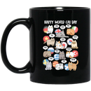 Cat Coffee Mug Happy World Cat Day Kitten Activity For Cat Lovers 11oz - 15oz Black Mug CustomCat