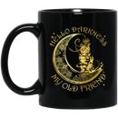 Cat Coffee Mug Hello Darkness My Old Friend Moon Art Cat 11oz - 15oz Black Mug CustomCat