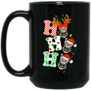 Cat Coffee Mug Ho Ho Ho Cat Christmas Kitties 11oz - 15oz Black Mug CustomCat