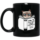 Cat Coffee Mug How To Destroy Your Enemies With Grumpy Cat 11oz - 15oz Black Mug CustomCat