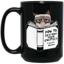 Cat Coffee Mug How To Destroy Your Enemies With Grumpy Cat 11oz - 15oz Black Mug CustomCat