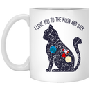 Cat Coffee Mug I Love You To The Moon 11oz - 15oz White Mug CustomCat