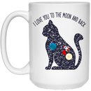 Cat Coffee Mug I Love You To The Moon 11oz - 15oz White Mug CustomCat