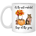 Cat Coffee Mug It's The Most Wonderful Time Of The Year Bengal Cat 11oz - 15oz White Mug CustomCat