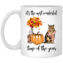 Cat Coffee Mug It's The Most Wonderful Time Of The Year Bengal Cat 11oz - 15oz White Mug CustomCat