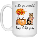 Cat Coffee Mug It's The Most Wonderful Time Of The Year Bengal Cat 11oz - 15oz White Mug CustomCat