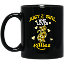 Cat Coffee Mug Just A Girl Who Loves Kitties Cat Lovers 11oz - 15oz Black Mug CustomCat
