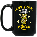 Cat Coffee Mug Just A Girl Who Loves Kitties Cat Lovers 11oz - 15oz Black Mug CustomCat