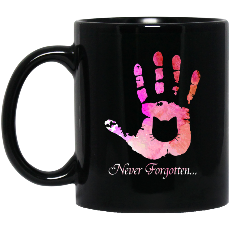 Cat Coffee Mug Never Forgotten Cat 11oz - 15oz Black Mug CustomCat