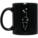 Cat Coffee Mug Walking Cat Cute Kitten Lovers 11oz - 15oz Black Mug CustomCat