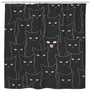 Cat Shower Curtain Multi Black Cats For Bathroom Decor