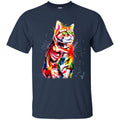 Cat T Shirt Cat Colorful Tie Dye Cat Colorful Tye Dye Kitten T-Shirt CustomCat