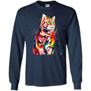 Cat T Shirt Cat Colorful Tie Dye Cat Colorful Tye Dye Kitten T-Shirt CustomCat