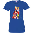 Cat T Shirt Cat Colorful Tie Dye Cat Colorful Tye Dye Kitten T-Shirt CustomCat
