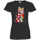 Cat T Shirt Cat Colorful Tie Dye Cat Colorful Tye Dye Kitten T-Shirt CustomCat