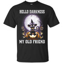 Cat T Shirt Hello Darkness My Old Friend Kitten Wearing Hat Halloween For Cat Lovers Shirts CustomCat