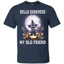 Cat T Shirt Hello Darkness My Old Friend Kitten Wearing Hat Halloween For Cat Lovers Shirts CustomCat