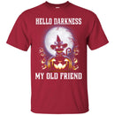Cat T Shirt Hello Darkness My Old Friend Kitten Wearing Hat Halloween For Cat Lovers Shirts CustomCat