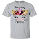 Cat T-Shirt I'm Getting Meowied Flowers On Head Bride Cat Lover Funny Happy Marriage Gifts Tee Shirt CustomCat